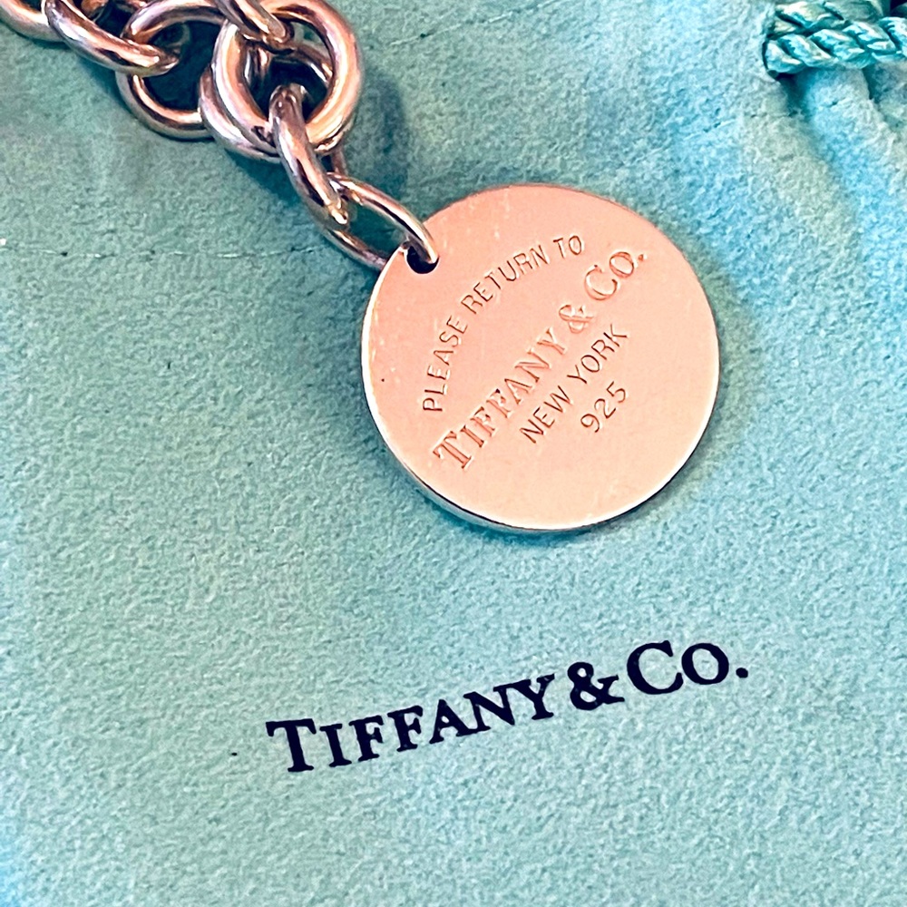 Tiffany & Co. Return to Tiffany Necklace with Round Pendant 925 Sterling